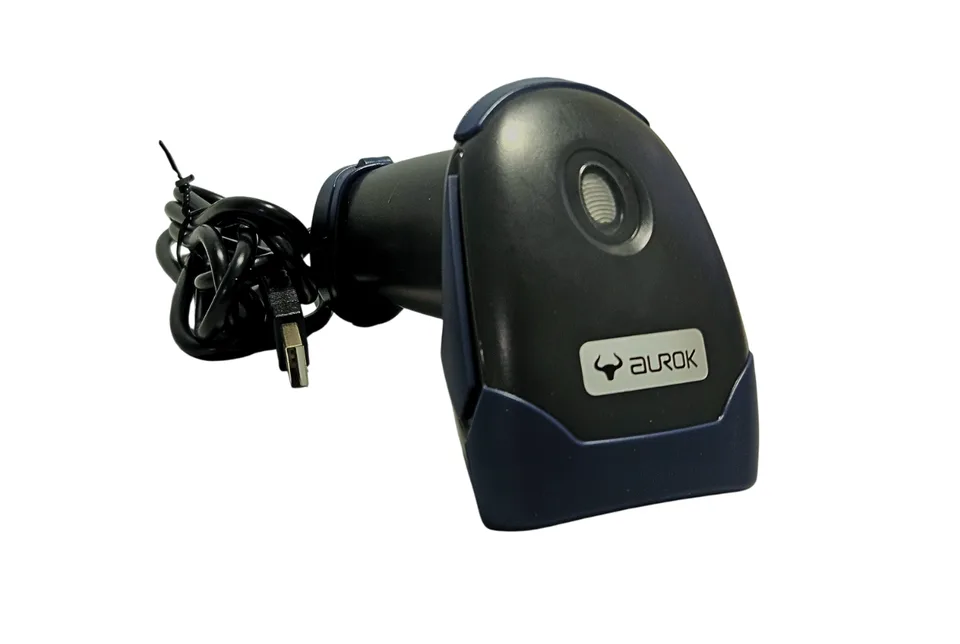 AUROK BR1000 1D wired barcode scanner promotional view